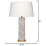 3_Jamie Young Preston Mother of Pearl Table Lamp with Linen Shade more views