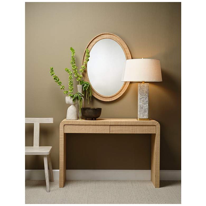 Image 5 Jamie Young Preston Mother of Pearl Table Lamp with Linen Shade more views