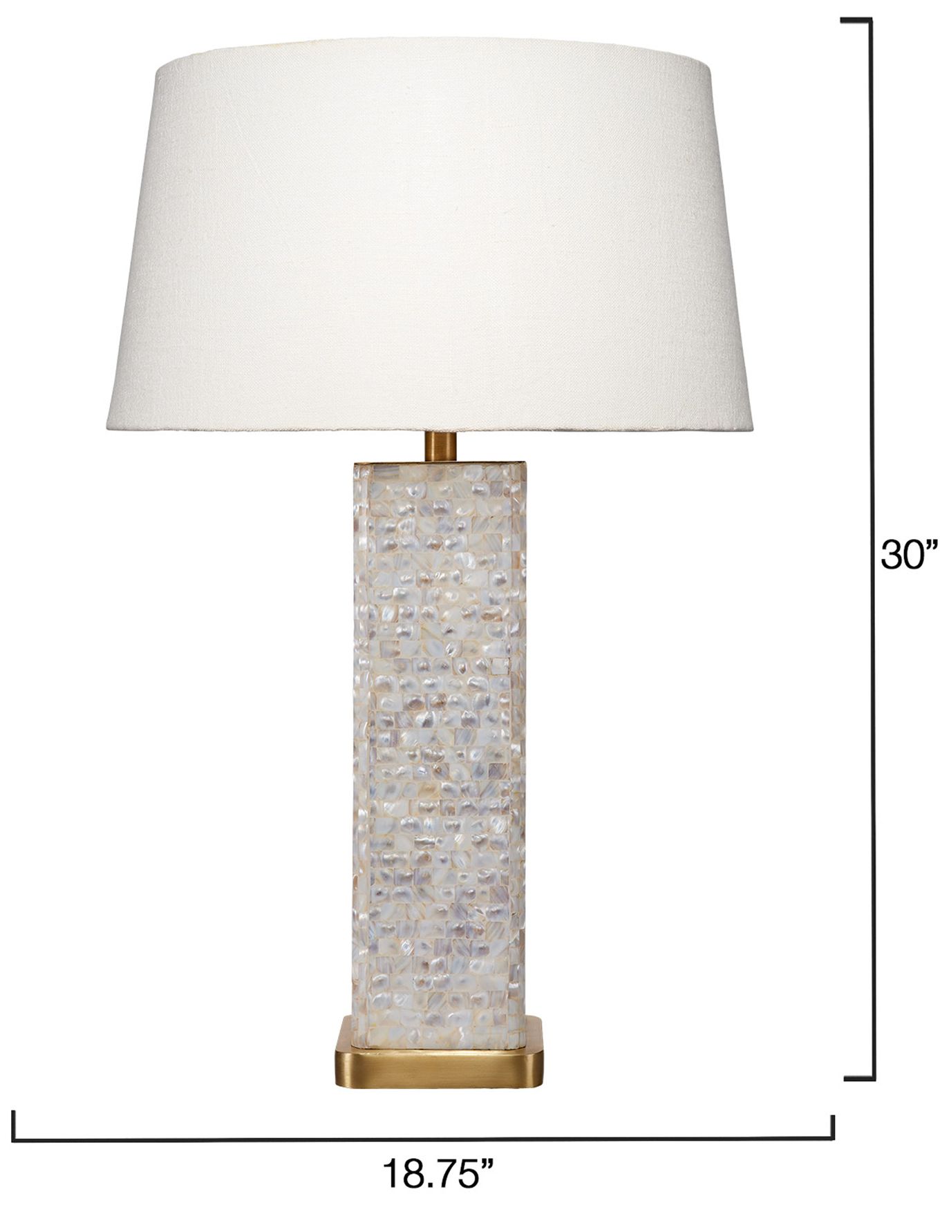 Image 6 Jamie Young Preston Mother of Pearl Table Lamp with Linen Shade more views