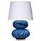 Jamie Young Pricilla Navy Blue Glass Double Gourd Table Lamp