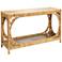 Jamie Young Primrose 48" Wide Natural Rattan Console Table