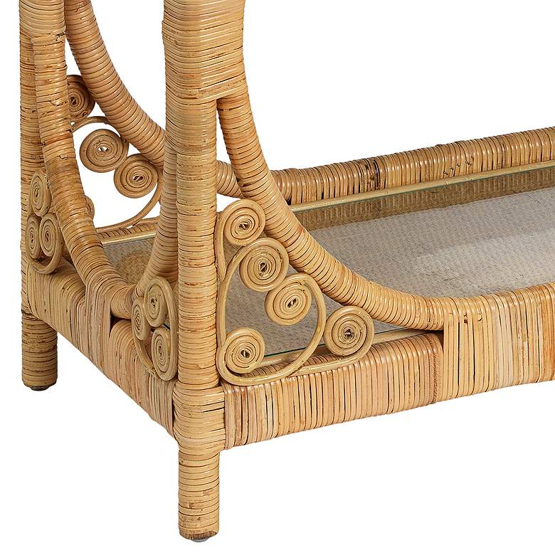Image 4 Jamie Young Primrose 48 inch Wide Natural Rattan Console Table more views