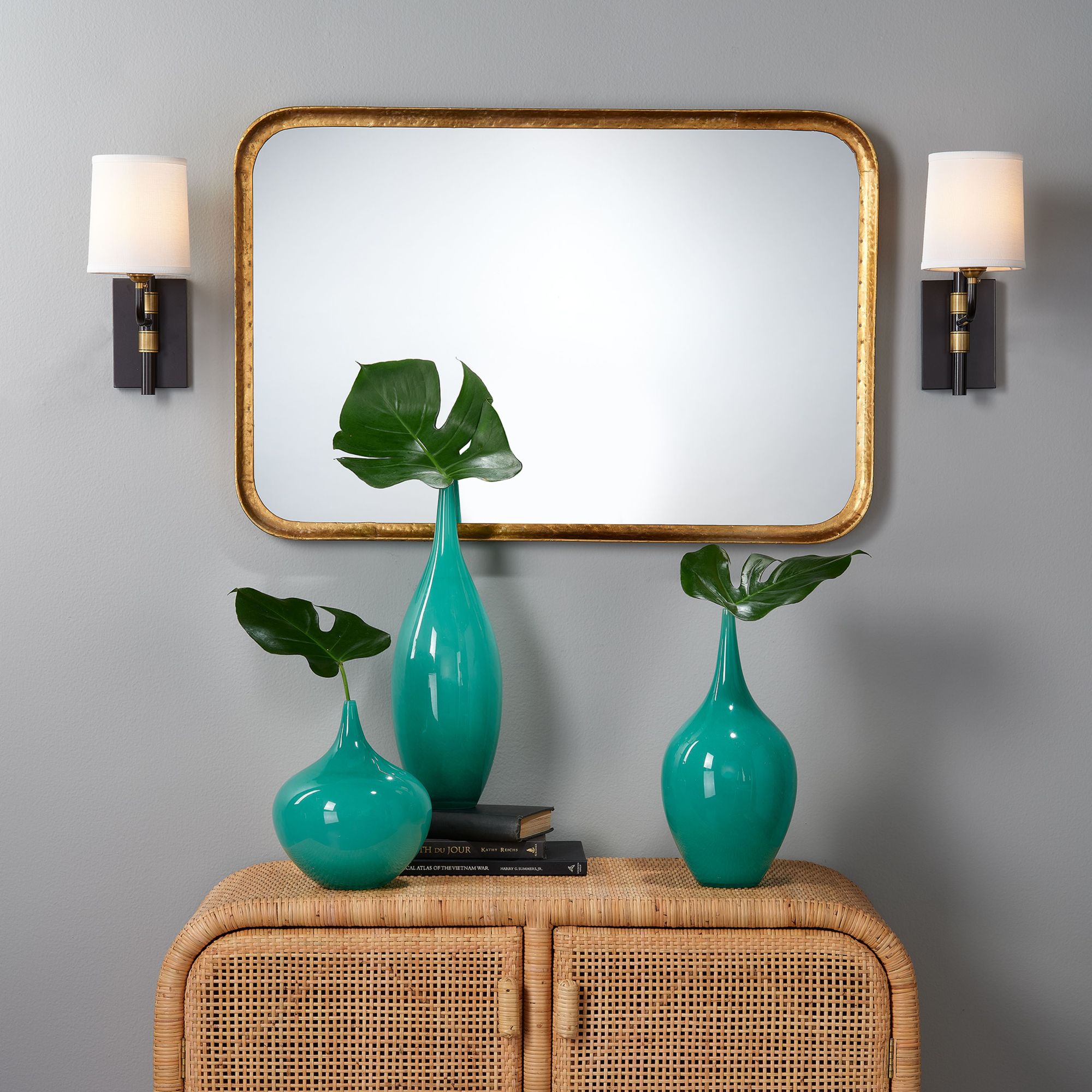 Jamie Young Principle Gold Leaf 24" x 36" Vanity Mirror