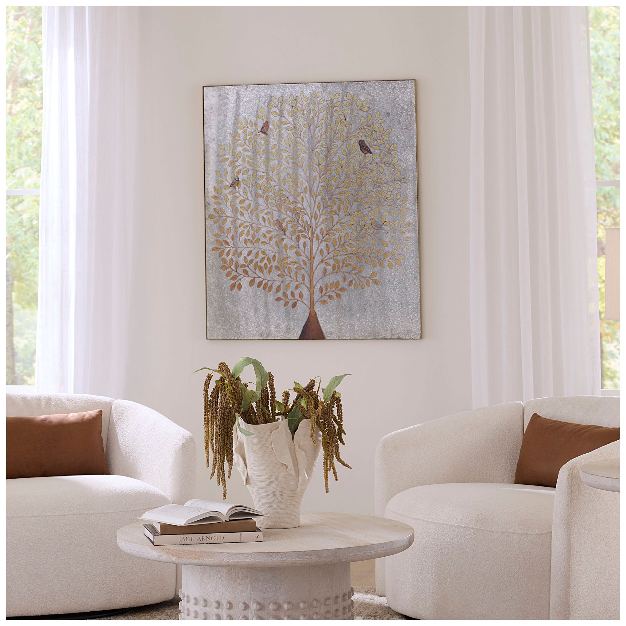 Image 5 Jamie Young Provenance Glass Rectangle Wall Art 42" in Gray more views