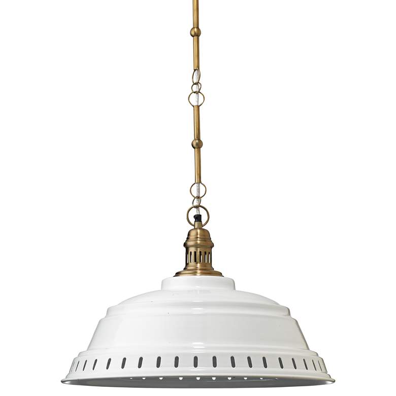Image 2 Jamie Young Provisions 20 1/2"W White Lacquer Metal Pendant
