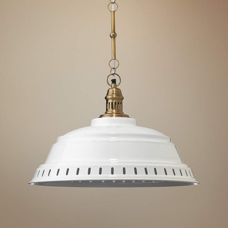 Image 1 Jamie Young Provisions 20 1/2"W White Lacquer Metal Pendant