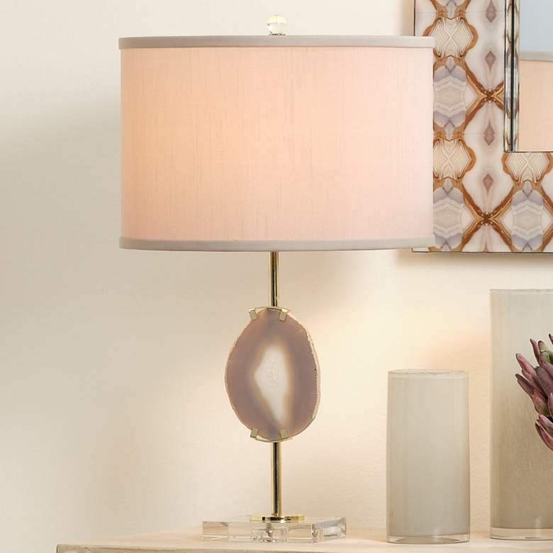 Image 2 Jamie Young Purple Natural Lavender Agate Table Lamp