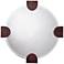 Jamie Young Quadrant Leather 33.5" x 33.5" Round Wall Mirror