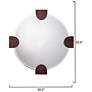3_Jamie Young Quadrant Leather 33.5" x 33.5" Round Wall Mirror more views