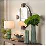 6_Jamie Young Quadrant Leather 33.5" x 33.5" Round Wall Mirror more views