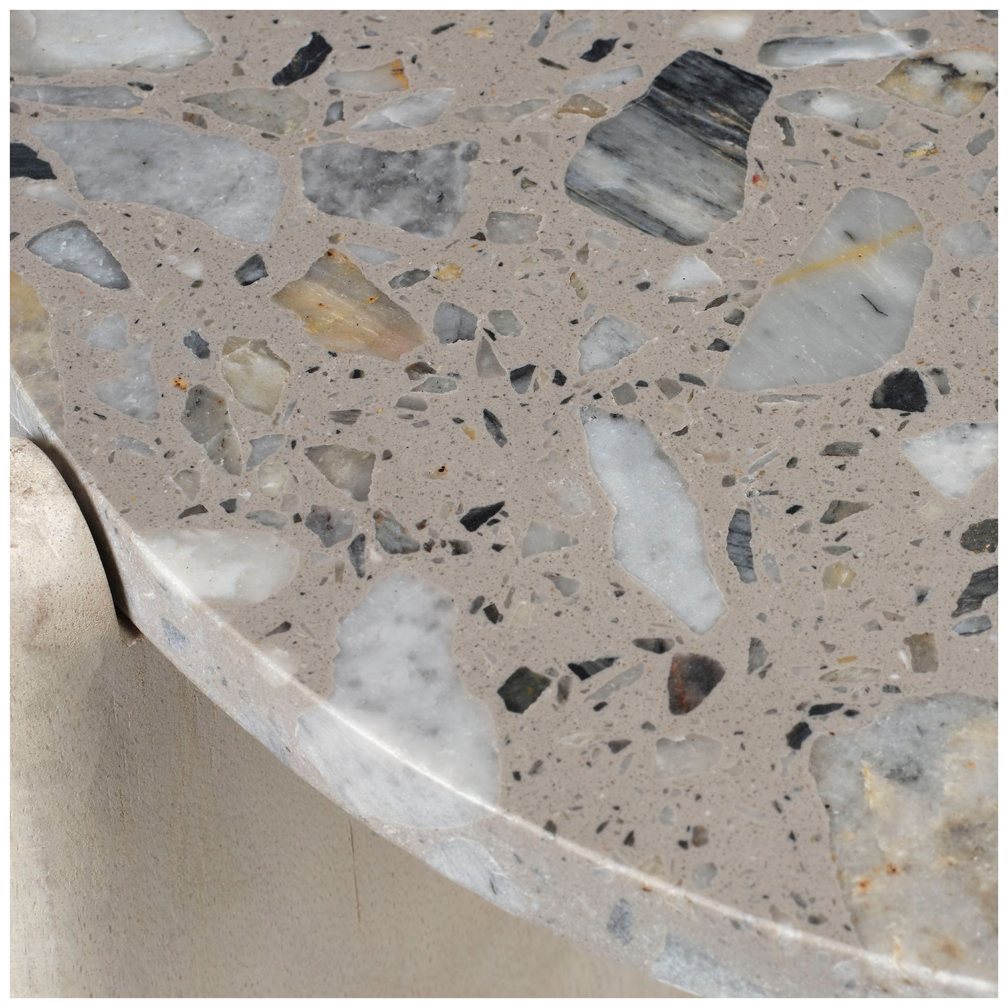 Image 3 Jamie  Young Quarry Wood and Terrazzo Stone Side Table more views