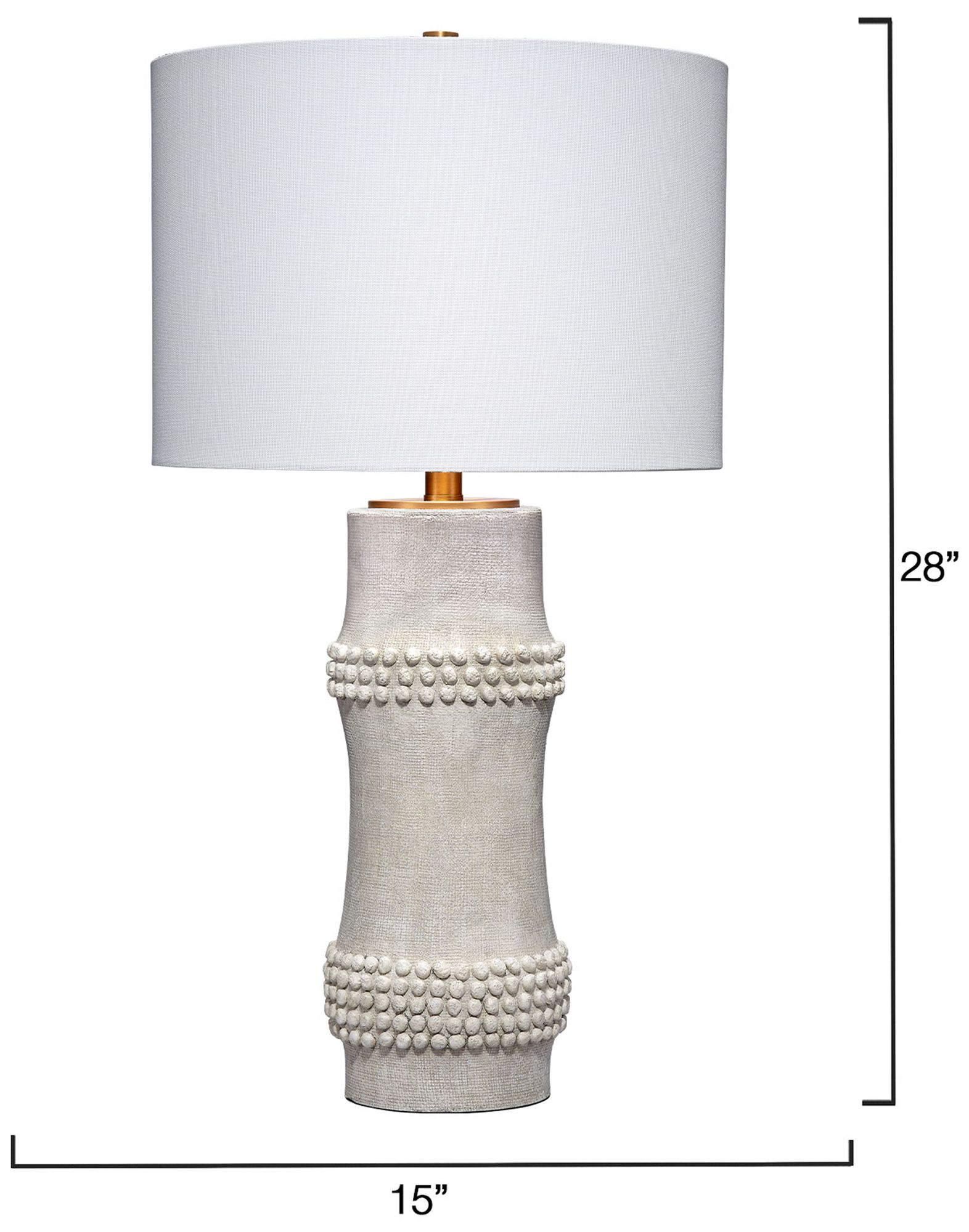 Image 3 Jamie Young Rail Polyresin Table Lamp with Linen Shade, White more views