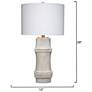 3_Jamie Young Rail Polyresin Table Lamp with Linen Shade, White more views