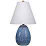 1_Jamie Young Raindrop Ceramic Table Lamp with Linen Shade, Blue