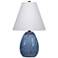 Jamie Young Raindrop Ceramic Table Lamp with Linen Shade, Blue