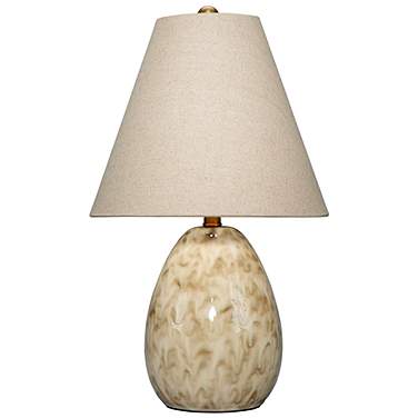 Jamie Young Raindrop Ceramic Table Lamp with Linen Shade, Off White