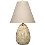 1_Jamie Young Raindrop Ceramic Table Lamp with Linen Shade, Off White