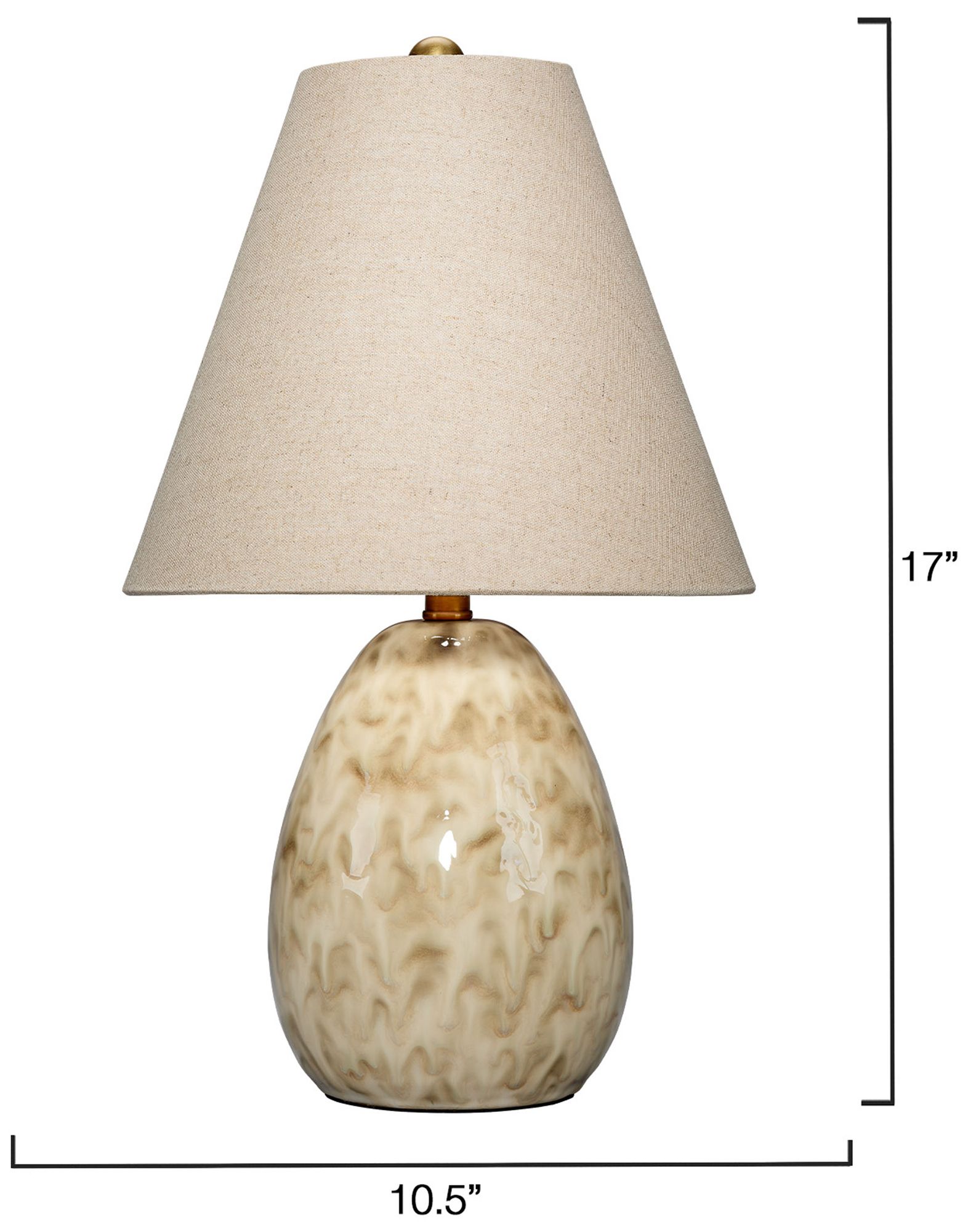 Image 3 Jamie Young Raindrop Ceramic Table Lamp with Linen Shade, Off White more views