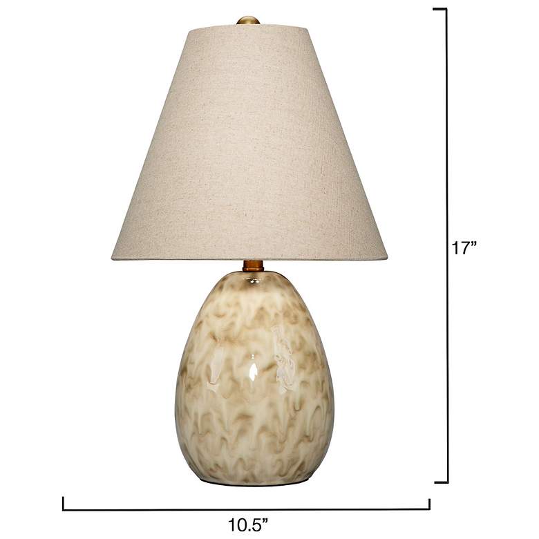 Image 3 Jamie Young Raindrop Ceramic Table Lamp with Linen Shade, Off White more views