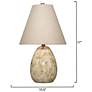 3_Jamie Young Raindrop Ceramic Table Lamp with Linen Shade, Off White more views