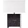 Jamie Young Raymond Black Faux Shagreen Table Lamp