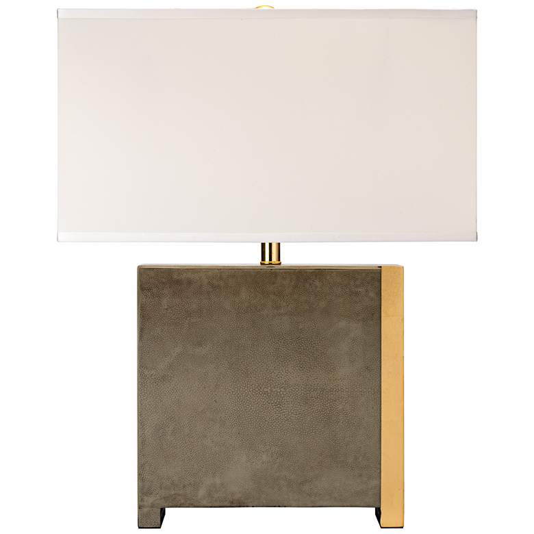 Image 1 Jamie Young Raymond Gray Faux Shagreen Table Lamp