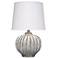 Jamie Young Reef Ceramic Table Lamp with Linen Shade