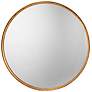 Jamie Young Refined Gold Leaf 36" Round Wall Mirror