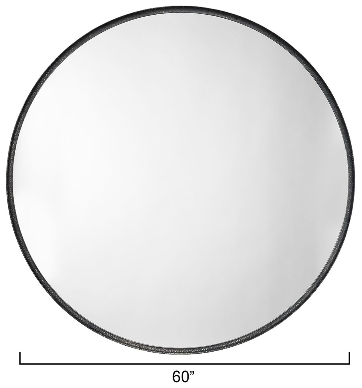 Image 3 Jamie Young Refined Iron Round Extra Large Wall Mirror 60" in Black more views