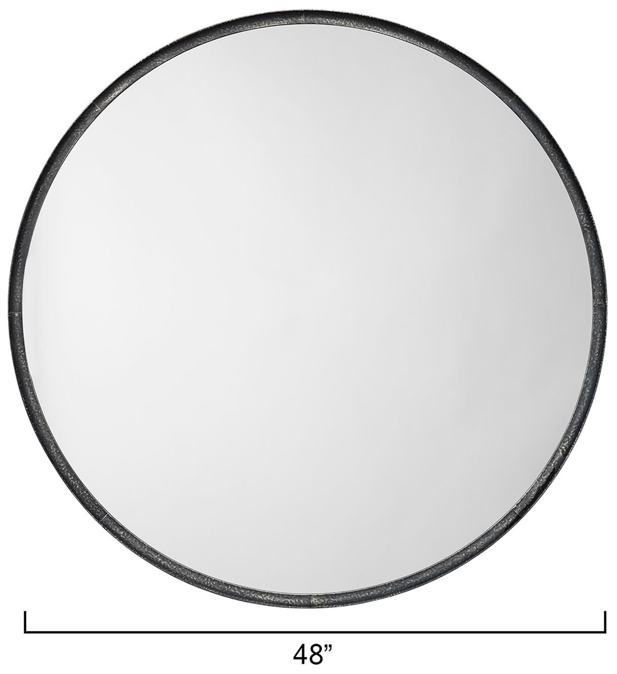 Image 3 Jamie Young Refined Iron Round Large Wall Mirror 48" in Black more views