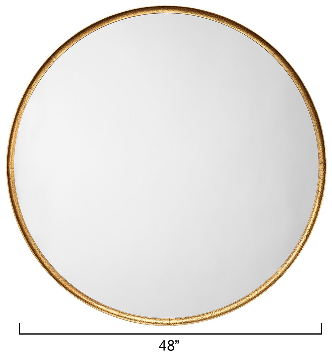 Image 3 Jamie Young Refined Iron Round Large Wall Mirror 48" in Gold more views