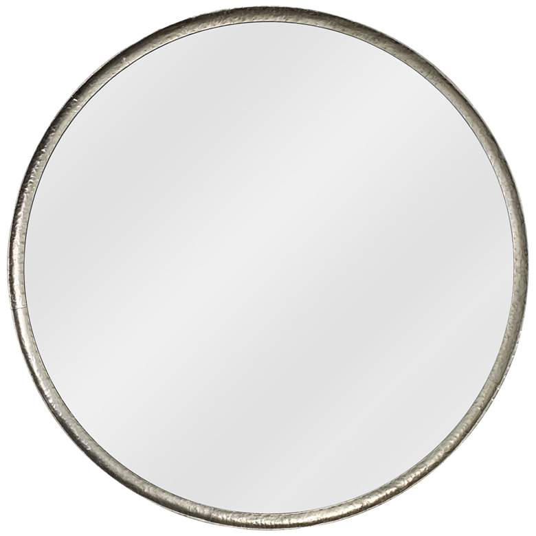 Image 1 Jamie Young Refined Silver Leaf 36 inch Round Wall Mirror