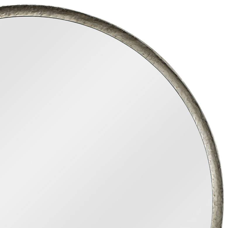 Image 2 Jamie Young Refined Silver Leaf 36 inch Round Wall Mirror more views