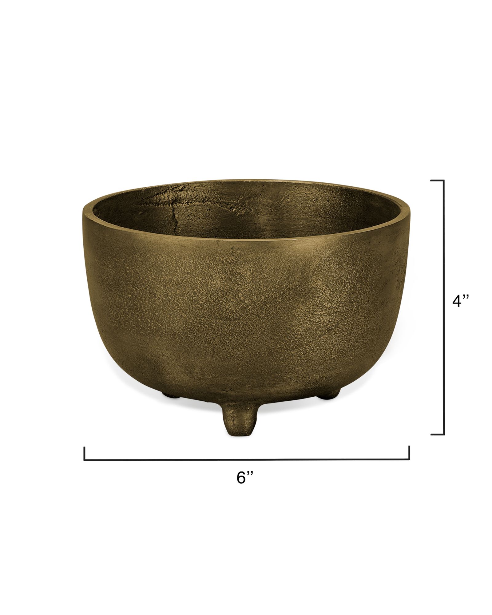 Jamie Young Relic Bowl 4" High Brass Finish Small Footed Bowl