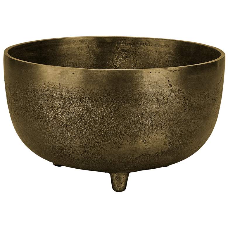 Image 1 Jamie Young Relic Bowl 5 1/2" High Brass Finish Large Footed Bowl