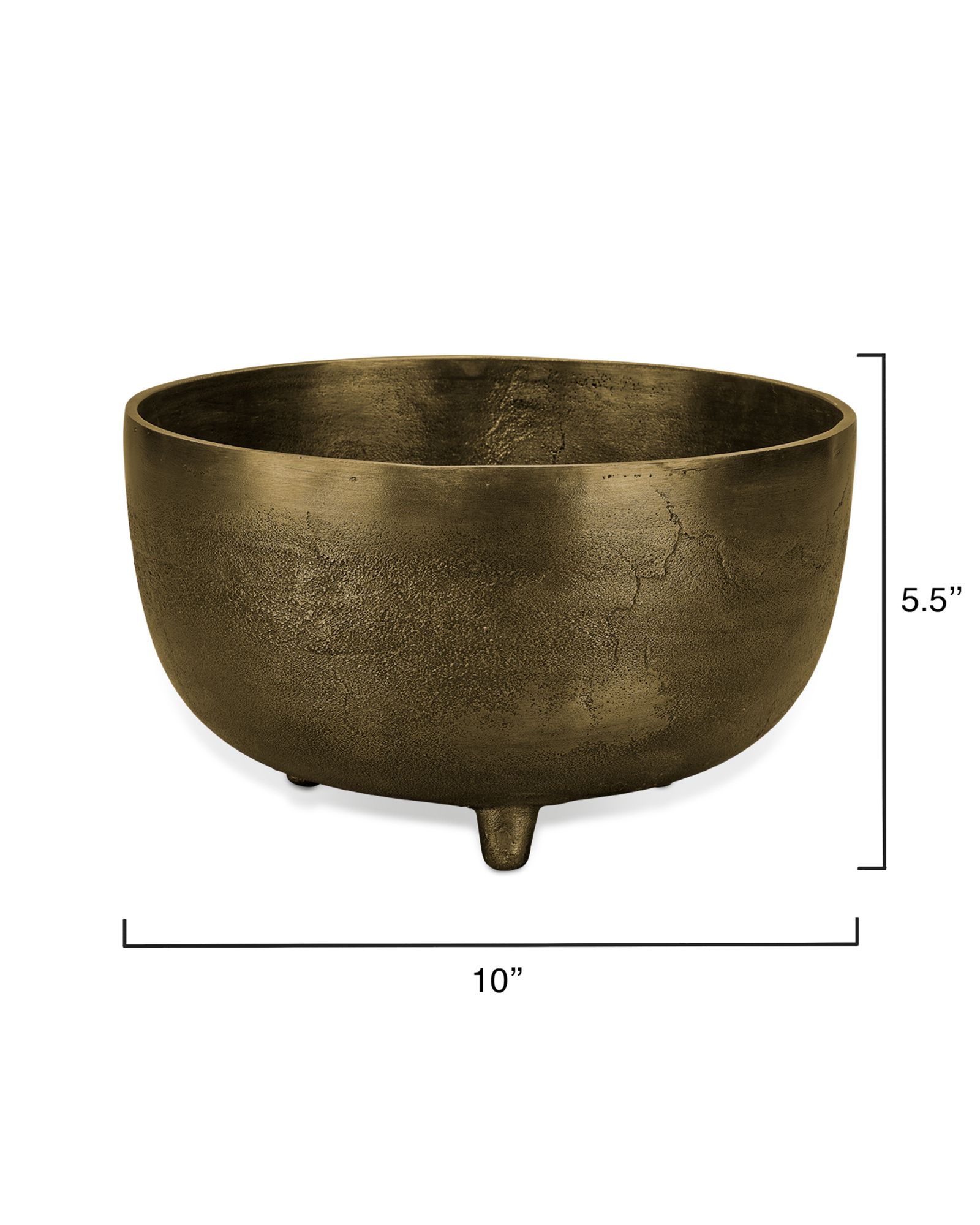 Jamie Young Relic Bowl 5 1/2" High Brass Finish Large Footed Bowl