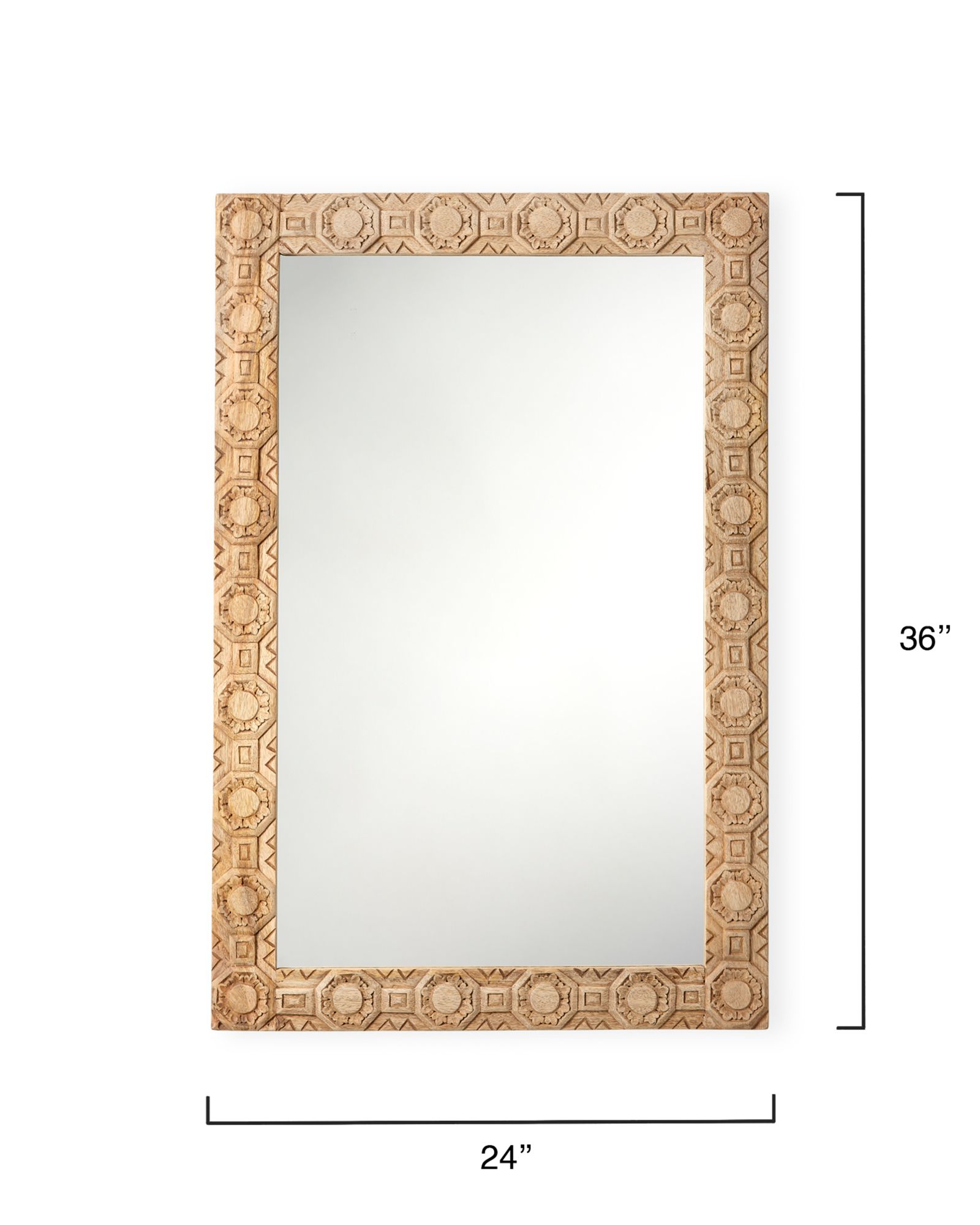 Image 7 Jamie Young Relief Natural 24" x 36" Rectangular Wall Mirror more views