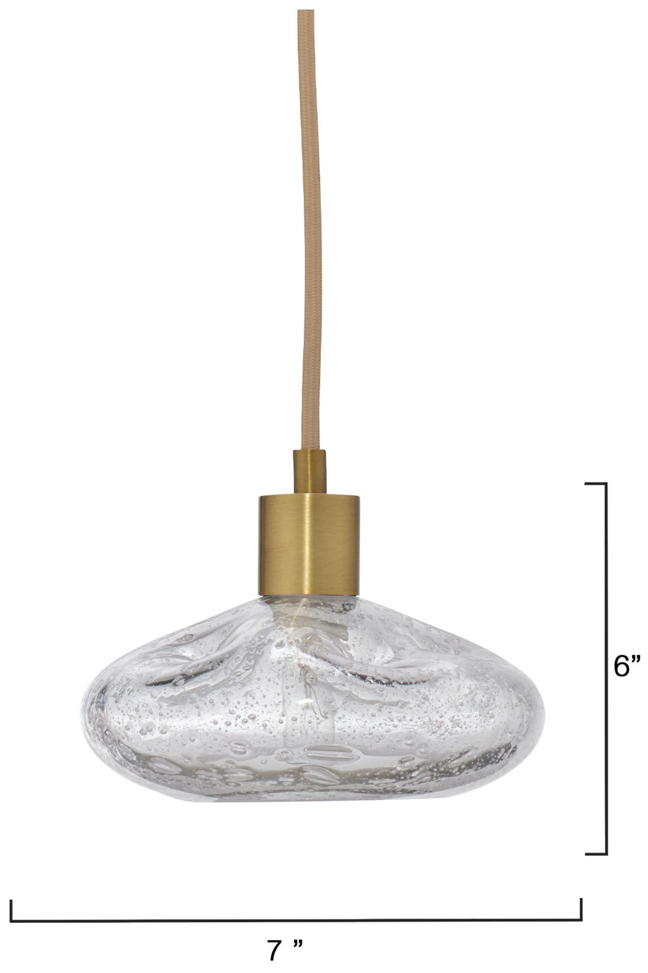 Image 3 Jamie Young Reservoir 1-Light Blown Glass Pendant 17" more views