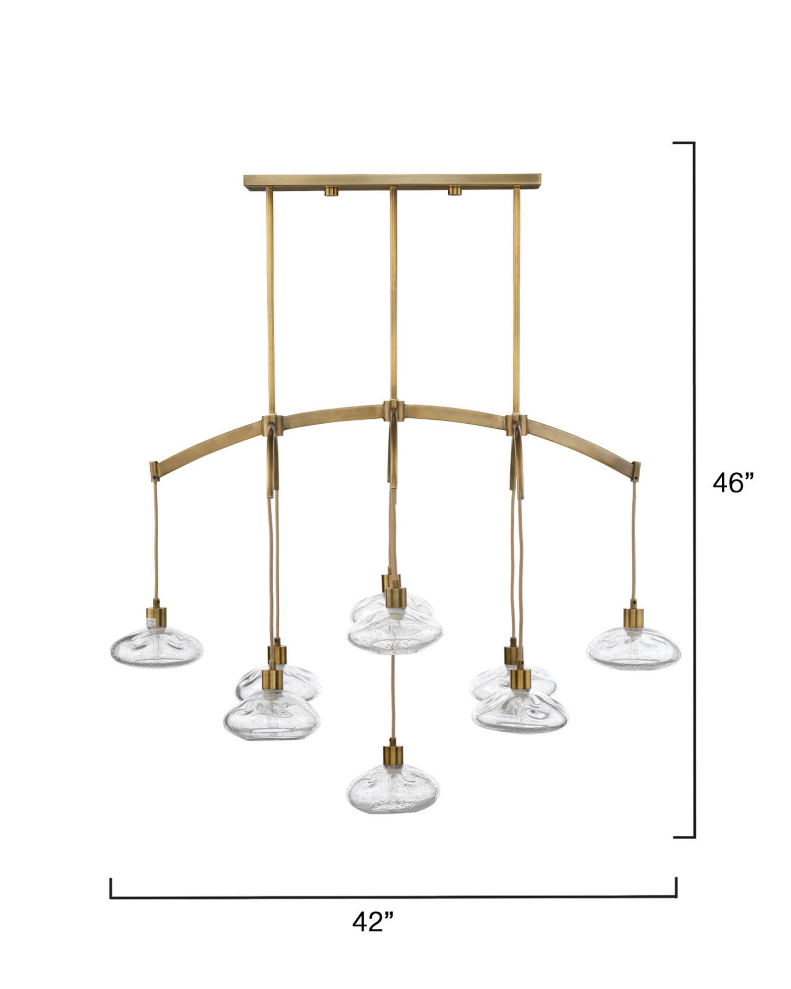 Image 3 Jamie Young Reservoir 9-Light Blown Glass Chandelier 45.88" more views