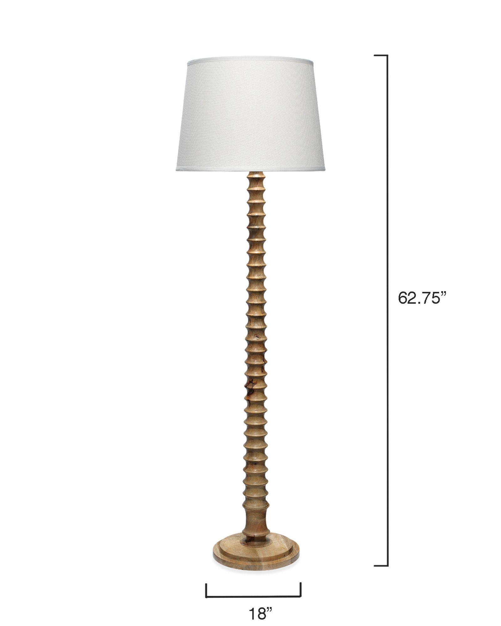 Image 4 Jamie Young Revolution 62 3/4" Mango Wood Column Floor Lamp more views