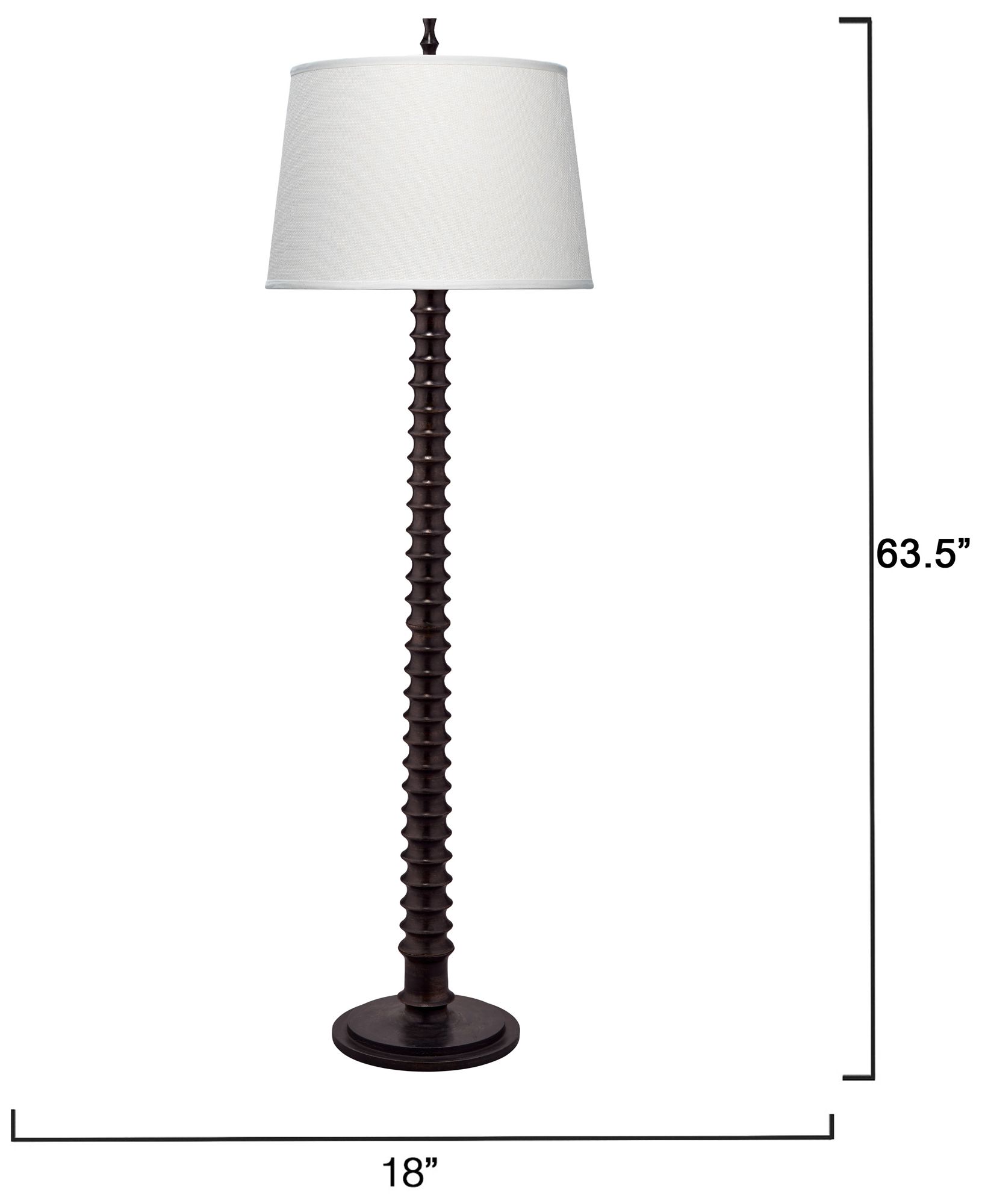 Image 2 Jamie Young Revolution Wood 1-Light Black Floor Lamp more views