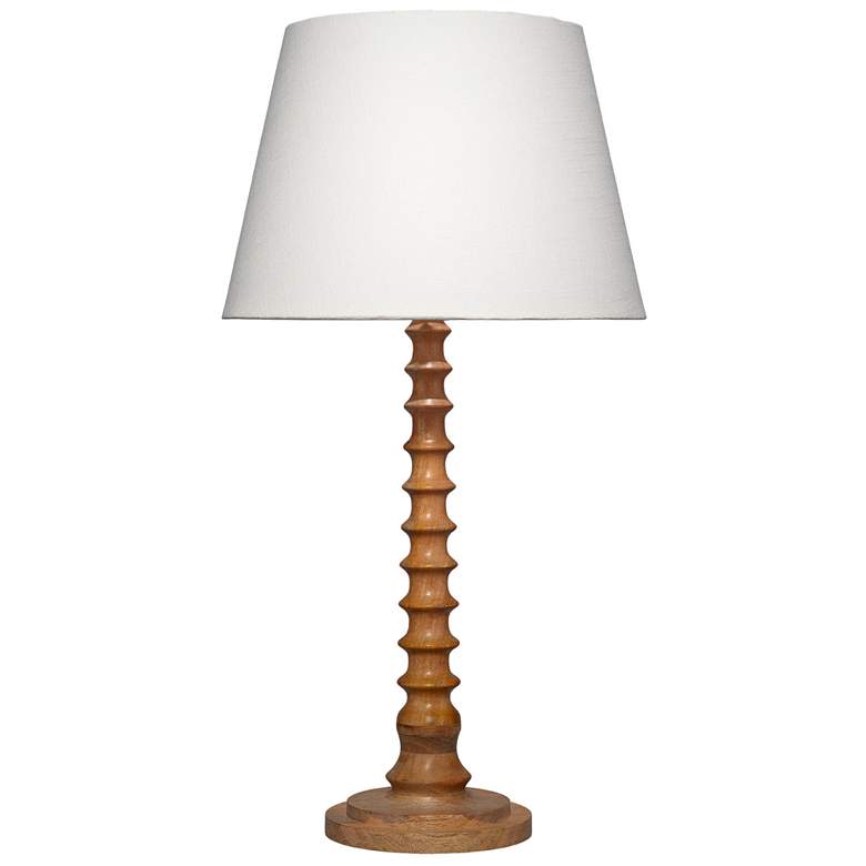 Image 1 Jamie Young Revolution Wood Table Lamp with Linen Shade, Natural