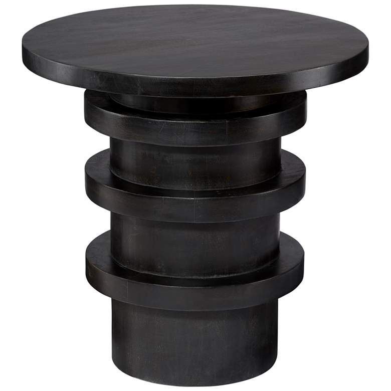Image 2 Jamie Young Revolve 24" Wide Charcoal Side Table