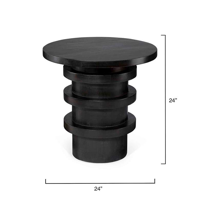 Image 6 Jamie Young Revolve 24" Wide Charcoal Side Table more views