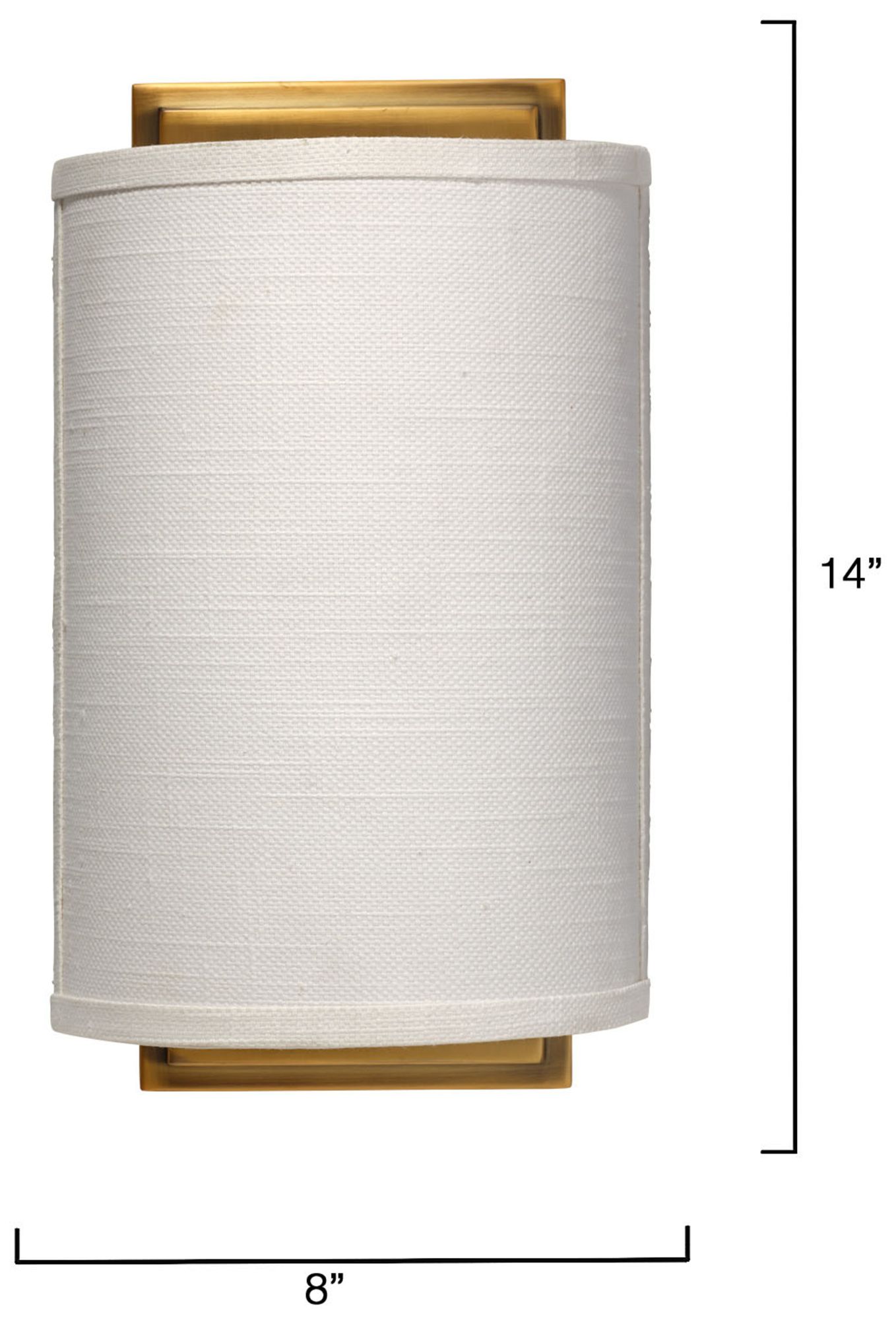 Image 3 Jamie Young Riley Linen 1-Light Wall Sconce 14" more views