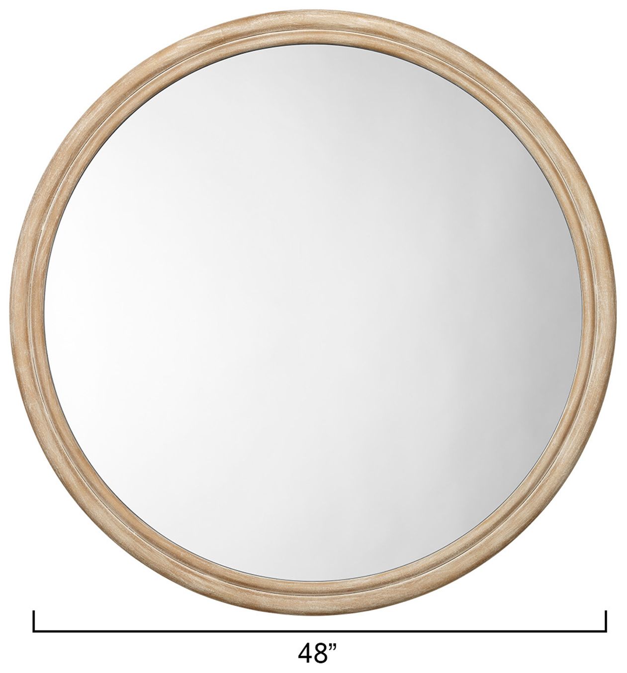 Image 3 Jamie Young Riley Wood Round Wall Mirror 48" in Natural more views