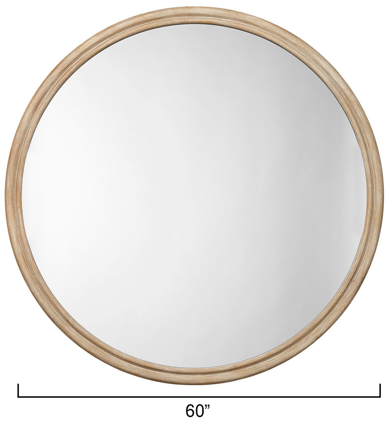 Image 3 Jamie Young Riley Wood Round Wall Mirror 60" in Natural more views