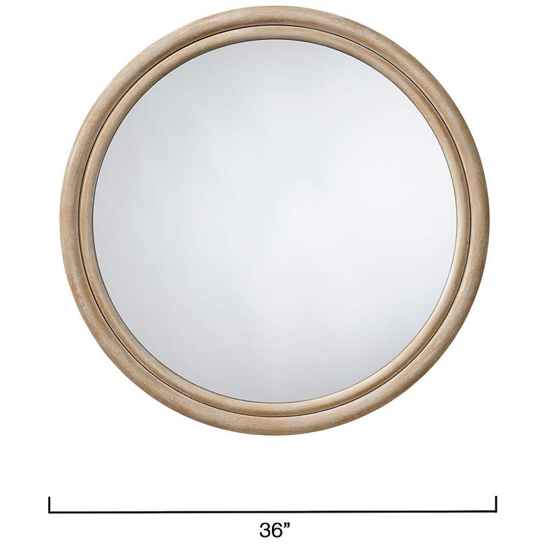 Image 3 Jamie Young Riley Wood Round Wall Mirror more views