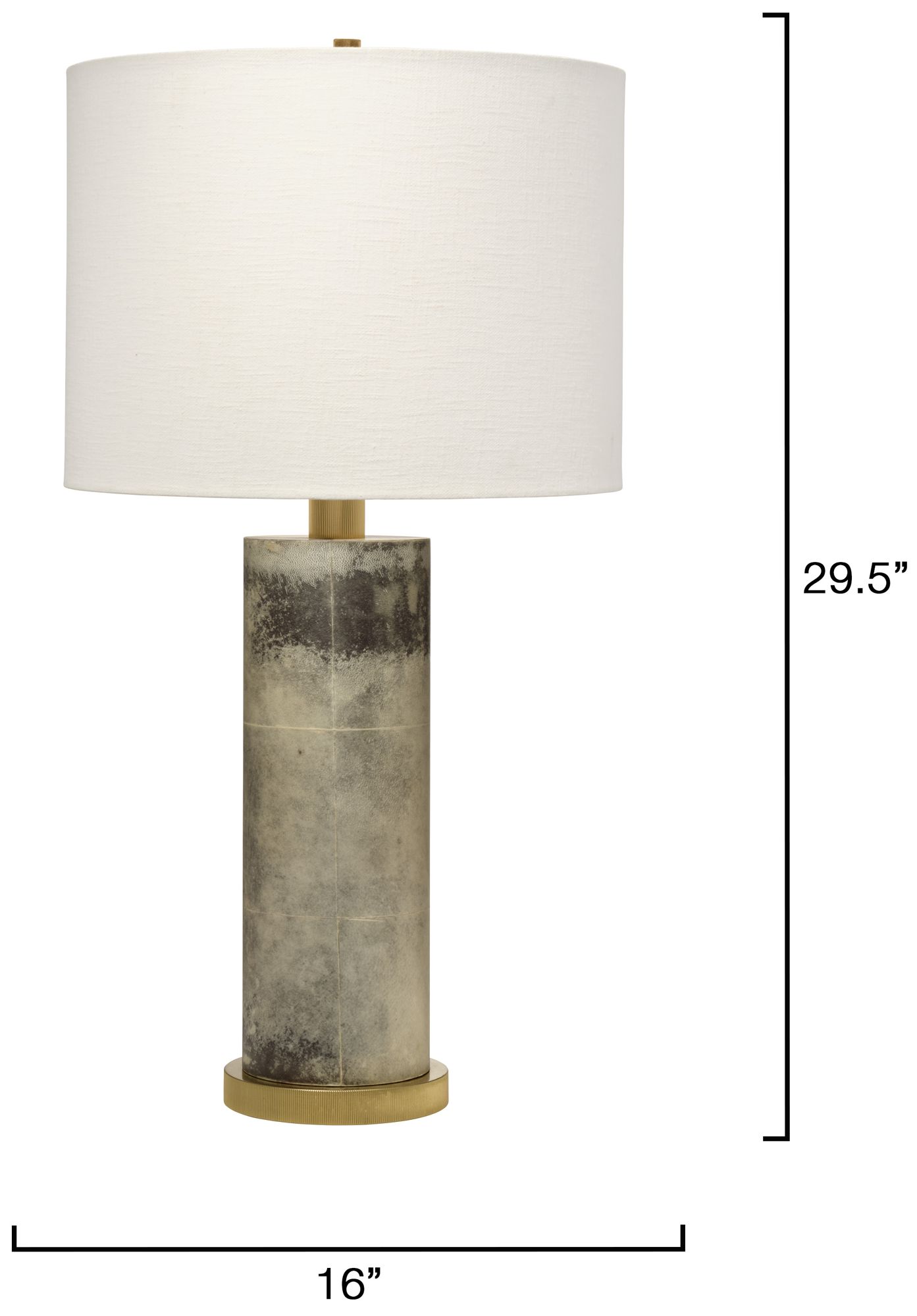 Image 3 Jamie Young Rivet Vellum Table Lamp 15.5" in Grey more views
