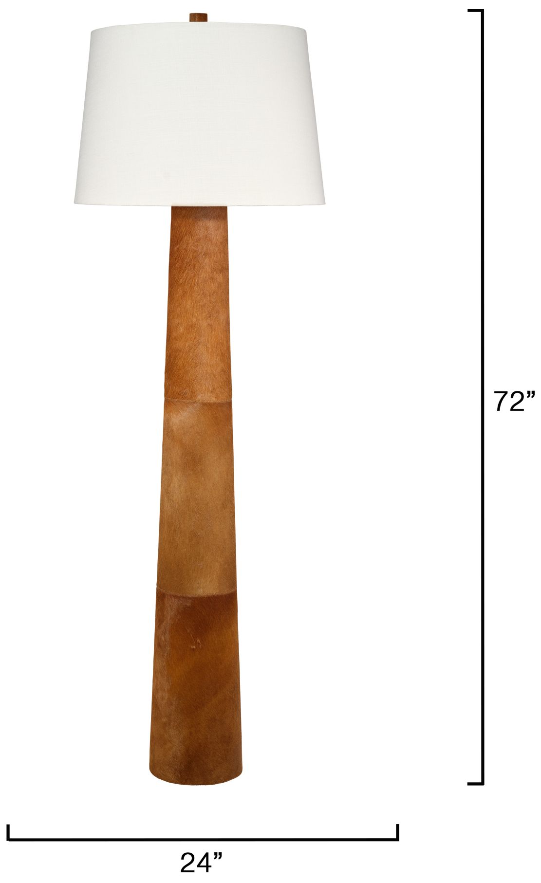 Image 3 Jamie Young Robertson Hide Floor Lamp 73.25" in Brown more views